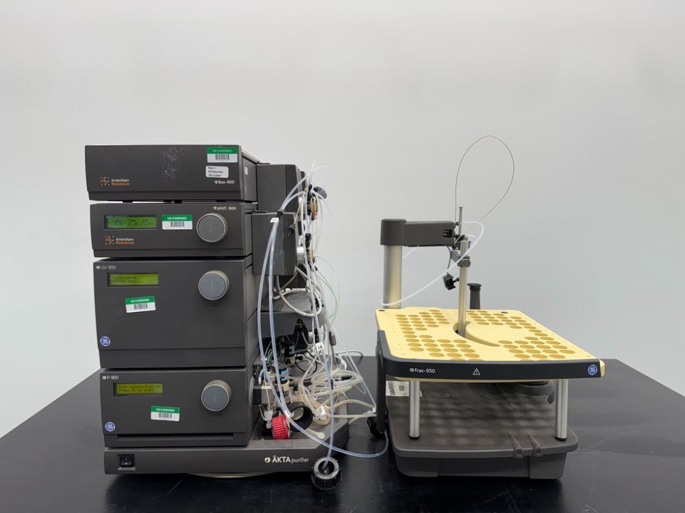 Image of GE Amersham AKTApurifier 100 FPLC System UV-900 P-900 Frac-950